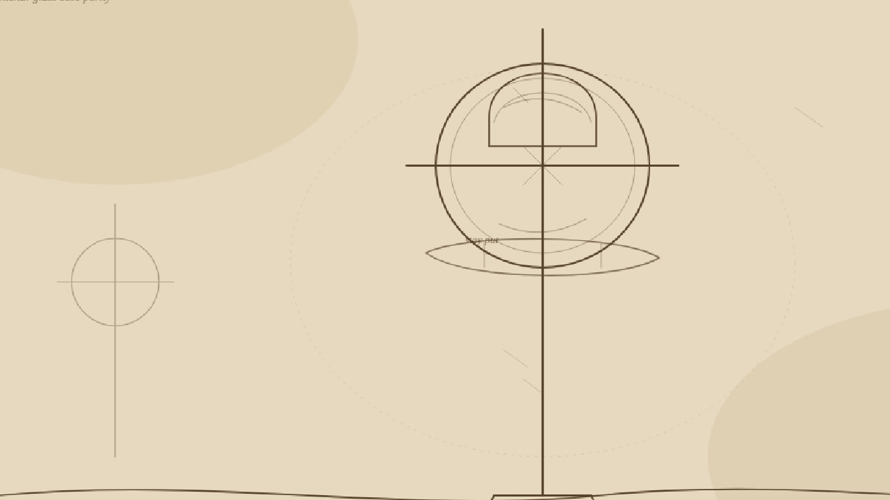 Schematic of a high cross under a Trinity glass-case study, annotated stay put